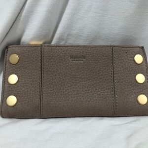 Hammitt 110 North Leather Wallet Pewter/Brushed Gold